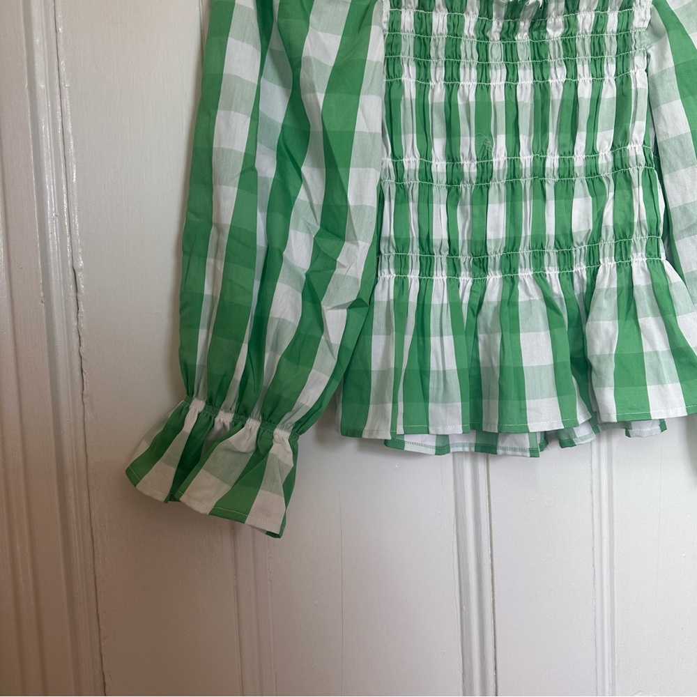 NWOT Who What Wear Gingham Blouse - Picture 6 of 8